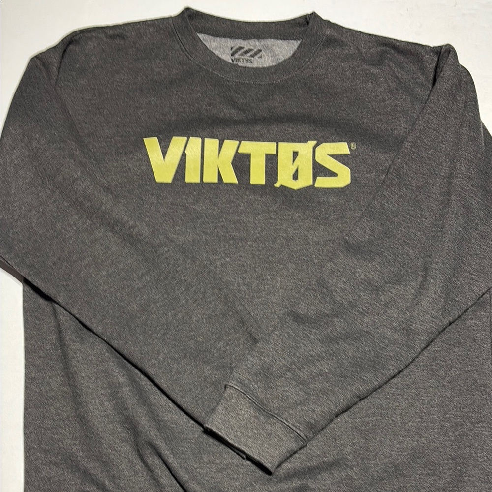 Gray Sweatshirt with Yellow Logo